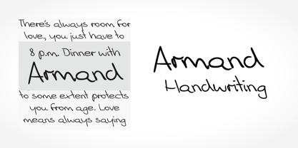 Armand Handwriting Fuente Póster 5