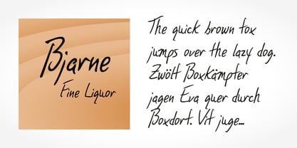 Bjarne Handwriting Fuente Póster 2