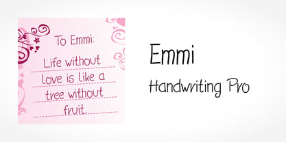 Emmi Handwriting Pro Font Poster 5