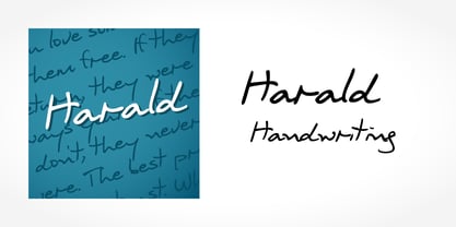 Harald Handwriting Fuente Póster 5