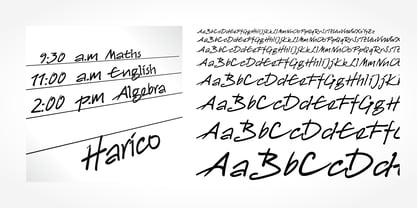 Harico Handwriting Pro Font Poster 1