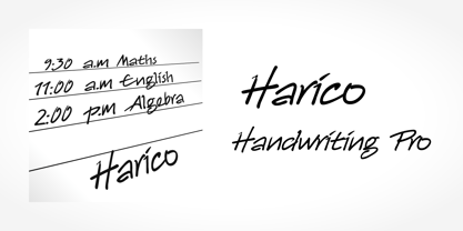 Harico Handwriting Pro Font Poster 5