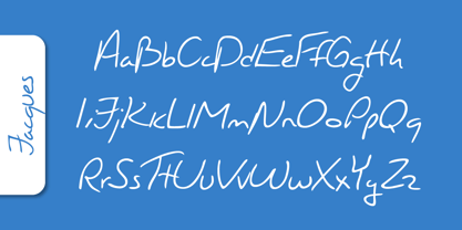 Jacques Handwriting Font Poster 4