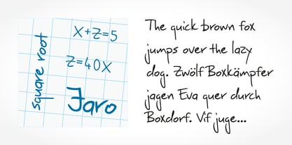 Jaro Handwriting Fuente Póster 2