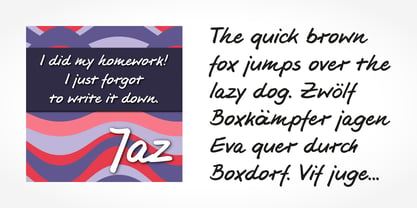 Jaz Handwriting Pro Font Poster 2