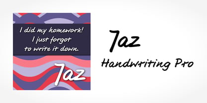 Jaz Handwriting Pro Font Poster 5