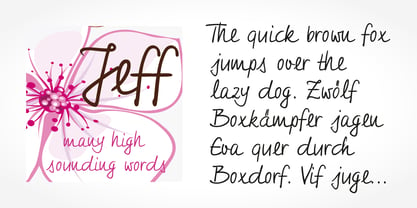 Jeff Handwriting Pro Font Poster 2