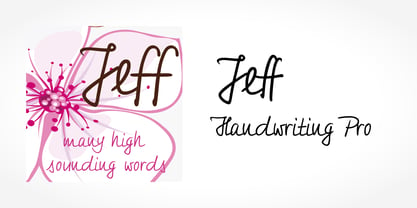 Jeff Handwriting Pro Fuente Póster 5