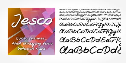 Jesco Handwriting Pro Font Poster 1