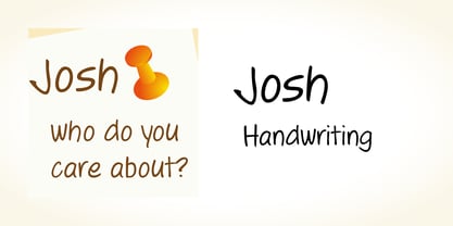 Josh Handwriting Fuente Póster 5