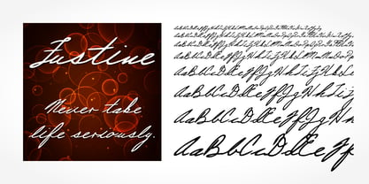 Justine Handwriting Font Poster 1