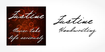 Justine Handwriting Font Poster 5
