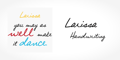 Larissa Handwriting Font Poster 5