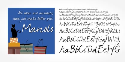 Manolo Handwriting Font Poster 1