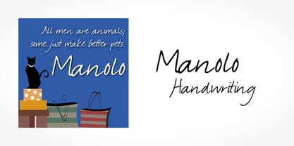 Manolo Handwriting Fuente Póster 5