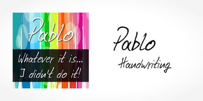 Pablo Handwriting Font Poster 5