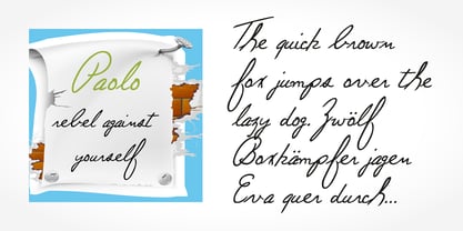 Paolo Handwriting Font Poster 2