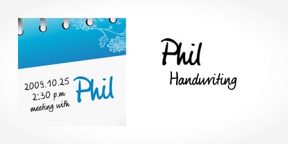 Phil Handwriting Font Poster 5