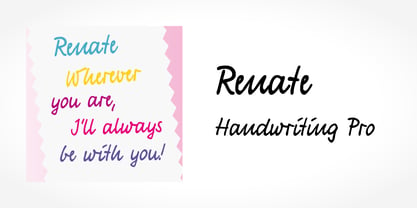 Renate Handwriting Pro Font Poster 5