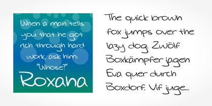 Roxana Handwriting Font Poster 2