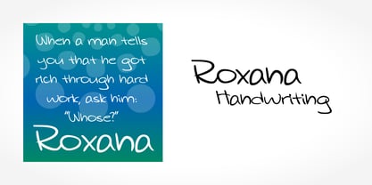 Roxana Handwriting Font Poster 5