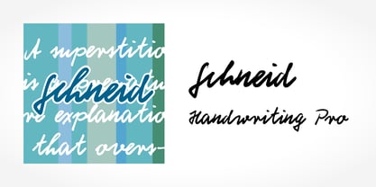 Schneid Handwriting Pro Font Poster 5