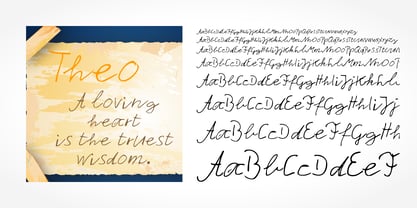 Theo Handwriting Font Poster 1