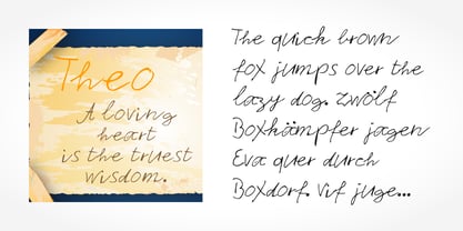 Theo Handwriting Font Poster 2