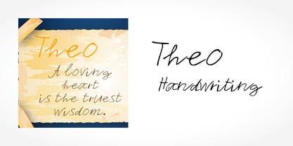Theo Handwriting Font Poster 5