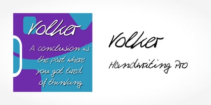 Volker Handwriting Pro Font Poster 5