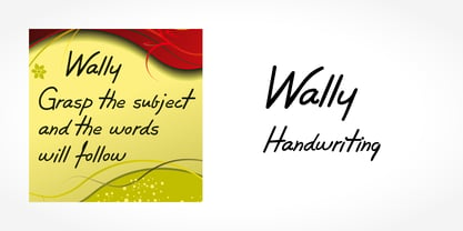 Wally Handwriting Fuente Póster 5