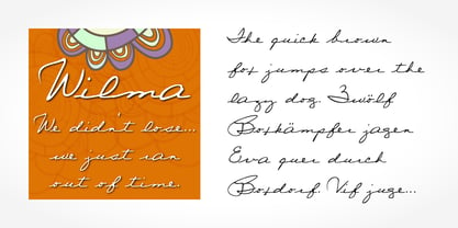 Wilma Handwriting Font Poster 2
