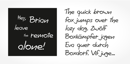 Brian Handwriting Font Poster 2