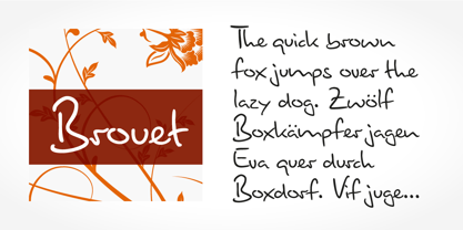 Brouet Handwriting Font Poster 2