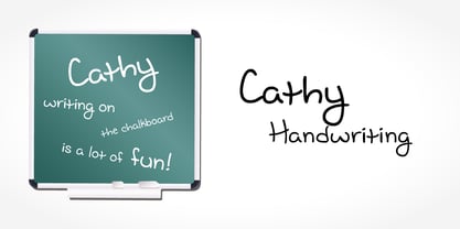Cathy Handwriting Font Poster 5