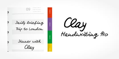 Clay Handwriting Pro Fuente Póster 5