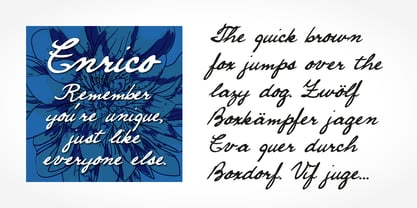 Enrico Handwriting Font Poster 2