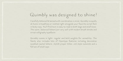 Quimbly Font Poster 2