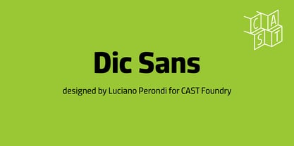 Dic Sans Font Poster 1