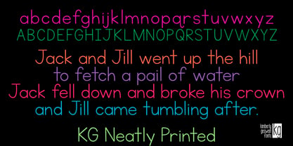 KG Neatly Printed Font Poster 1
