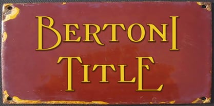Bertoni Font Poster 3