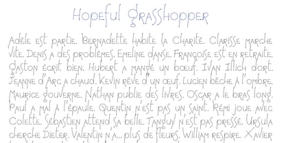 HopefulGrasshopper Font Poster 1