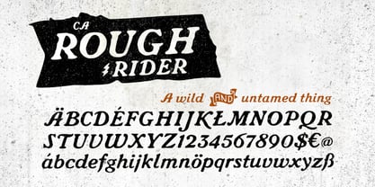 CA Rough Rider Font Poster 2