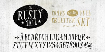 CA Rusty Nail Font Poster 2