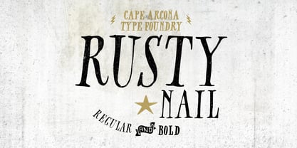 CA Rusty Nail Font Poster 1
