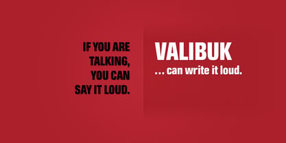 Valibuk Font Poster 2