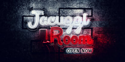 Jacuzzi Room Font Poster 1