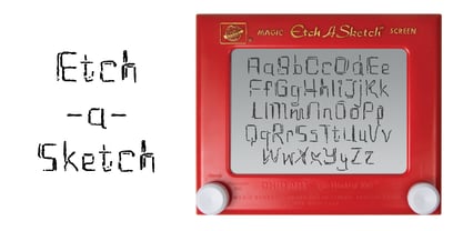 Etch A Sketch Fuente Póster 2