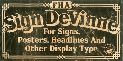 FHA Sign DeVinne Font Poster 5
