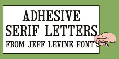 Adhesive Serif Letters JNL Fuente Póster 1